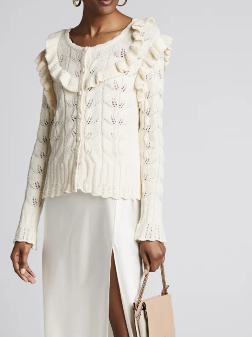 LoveShackFancy Cream Warren Cardigan